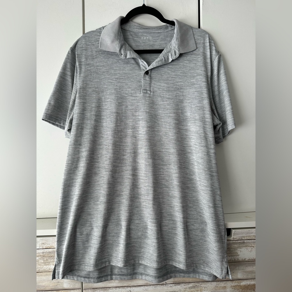 👕 Apt 9 Gray Polo Shirt XLT Performance Stretch Casual